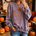 thumbnail image 2 of Women's Oversized Vintage Halloween Sweatshirt Retro Witch Moon Graphic Distressed Long Sleeve Pullover Cozy Fall Autumn Top, 2 of 5
