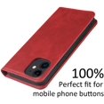 thumbnail image 5 of Zouzt Premium Pu Cuir Étui Portefeuille Compatible iPhone 12 Mini 5,4 Pouces, Flip Étui Portefeuille avec Fermeture Magnétique / Pied de Lit, 5 of 5