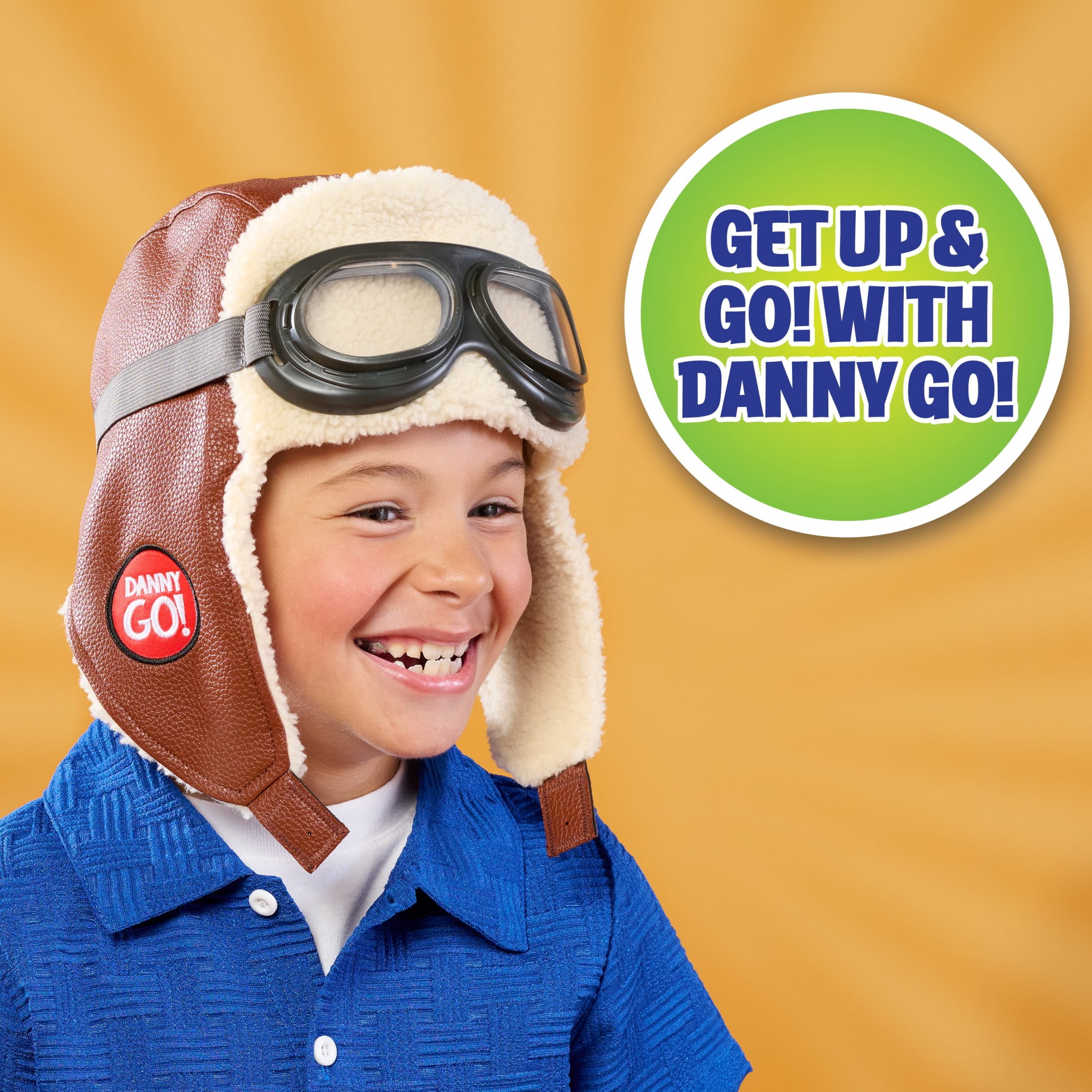 Danny Go! Aviator Hat - Pretend Play Dress-Up Hat for Preschool Kids Inspired by Danny Go! Show