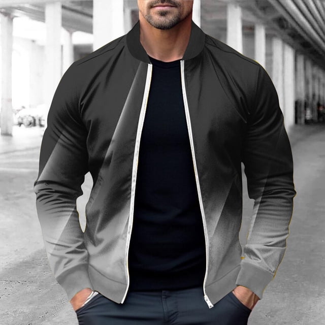 LOVZFMLL Jackets for Men Pullover Sweater Stand Collar Elastic Solid Color Half Sweater For Men Stand-up Collar Sweater