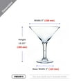 thumbnail image 2 of WGV Clear Martini Glass Vase - 9" Wide x 10" Height, Good quality, Heavy Weighted Base - 1 Pc, 2 of 9