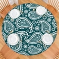 thumbnail image 2 of Elastic Edge Round Tablecloth with Bohemian Style - Floral Pattern for 52 to 56 Inch Tables - Stretchable Dining Cover, 2 of 7
