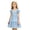 A189 Light Blue, variant on Glisme Toddler Girls Dress Solid Color Puff Sleeve Square Collar With Bowknot Back To School Lace Trim Tiered Dresses For Girls