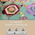 thumbnail image 4 of Ruler Grids 45/60/90 Degree Double Strip Ruler Transparent Acrylic Non Slip Quarter Triangle Cutting Guide for Sewing, 4 of 7