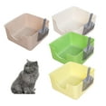 Open Top Pet Litter Box for Small and Large Cats Cat Litter Container