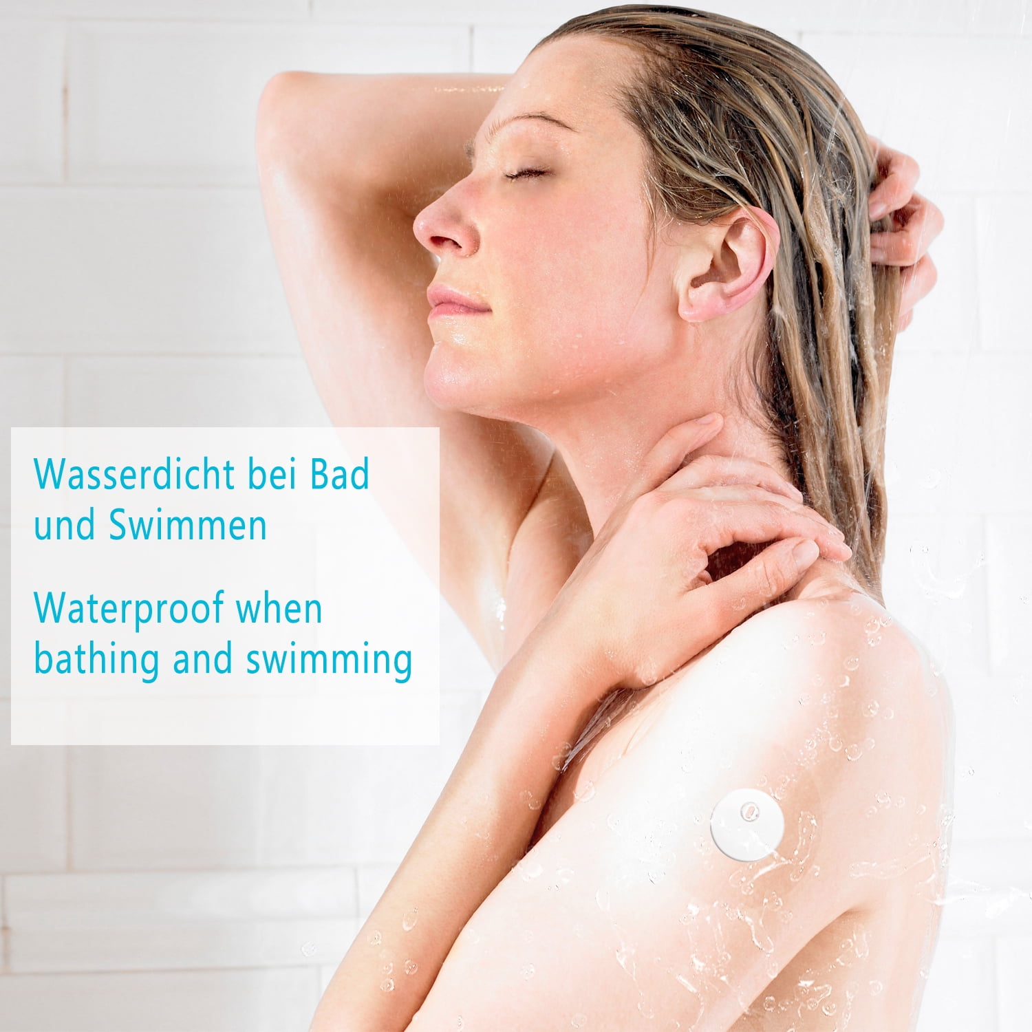 Waterproof Freestyle Sensor Covers for Libre 3, Latex-Free Medical Adhesive Patches for Libre 3, Precut CGM Tape with No Glue on The Center, Continuous Protectionfor 14 Days