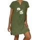 thumbnail image 1 of Sexy Vestidos Cortos de Verano para las Mujeres 2025 Moda Suelta de Ocio Vestido de Manga Corta con Cuello en V, Vestido Casual de Rodilla, 1 of 6