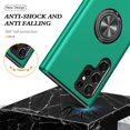 thumbnail image 3 of Dteck Case for Samsung Galaxy S22 Ultra Shockproof Magnetic Ring Holder Stand Slim Hard PC Phone Back Cover S22ultra,Darkgreen, 3 of 7