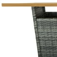thumbnail image 5 of vidaXL 9 Piece Garden Bar Set with Cushions Poly Rattan Grey, 5 of 5
