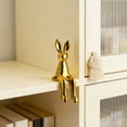 thumbnail image 6 of Easter Bunny Sitting Figurines, Rabbit Shelf Sitter Ornaments Home Decorations, Easter Spring Home Decor Supplies, Easy Clean Multi-Style Compatible Holiday Gift Ready Figurines,Gold,8.3x3", 6 of 7