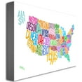 thumbnail image 3 of Trademark Fine Art Michael Tompsett 'US States Text Map' Canvas Art 22x32 Inches, 3 of 3