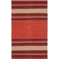 thumbnail image 2 of SAFAVIEH Montauk Jobeth Striped Soft Braided Cotton Area Rug, Red/Ivory, 2'6" x 4', 2 of 6