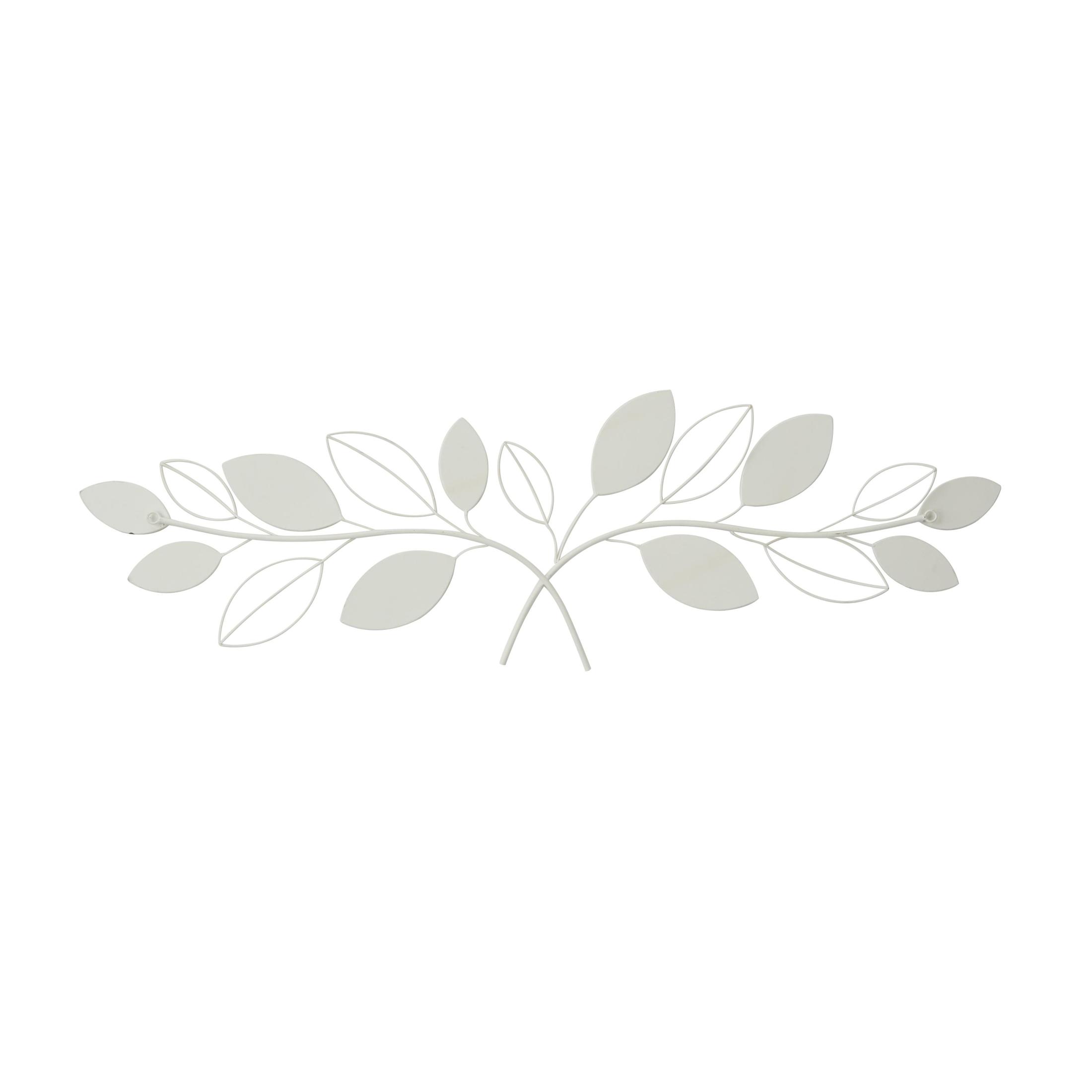 DecMode Brown Metal Leaf Wall Decor