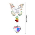 thumbnail image 3 of JingChun 1Pc Hanging Butterfly Shaped Suncatcher Crystals, Glass Teardrop Prism Rhinestones Sunchers, Rainbow Maker Pendant Indoor Window Home Car Decor Gift, 3 of 5