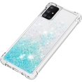 thumbnail image 6 of Compatible with Samsung Galaxy A71 Case Glitter Luxury Cute Love Liquid Quicksand Clear TPU Girls Women Stylish Bumper Shockproof Protective Case for Samsung Galaxy A71 Star Blue YB, 6 of 12