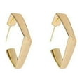 thumbnail image 2 of Decodeary Earrings Square Shape Gold Ear Stud Simple Style Universal Smooth Surface Earring Girls Fashion Pendents Jewelry Wedding, 2 of 6
