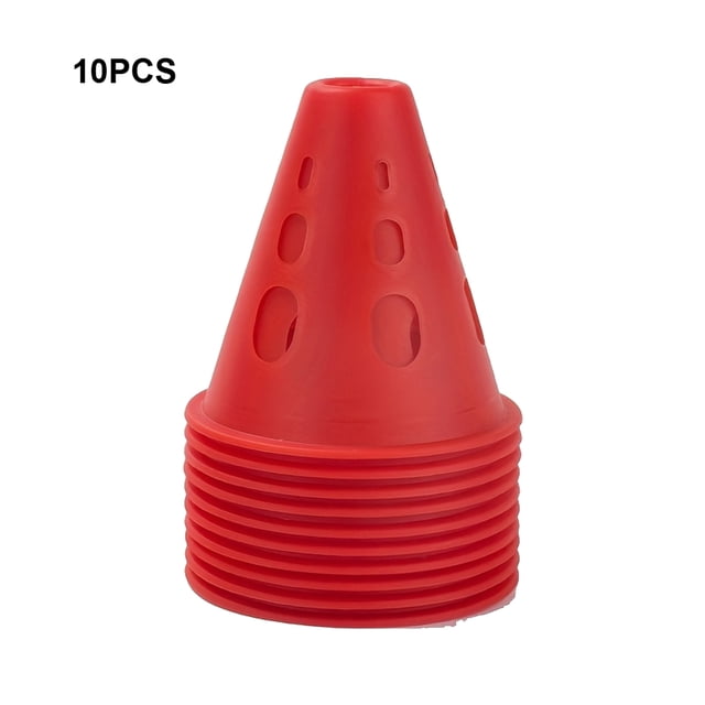 VONKY 10 Pcs Pile de Patinage à Roulettes Robuste et Résistante aux Intempéries pour Activités Intérieures/extérieures Facile Rouge 1Ensemble