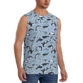 thumbnail image 2 of Fotbe Dolphins Men's Camiseta sin Mangas Estampada para Hombres, Playera Casual para Gimnasio, Entrenamiento, Playa-XX-Large, 2 of 7