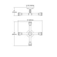 thumbnail image 2 of ElkGroup International 10686/4 Cast Iron Pipe 4 Light Semi Flush In Weathered Zinc, 2 of 2