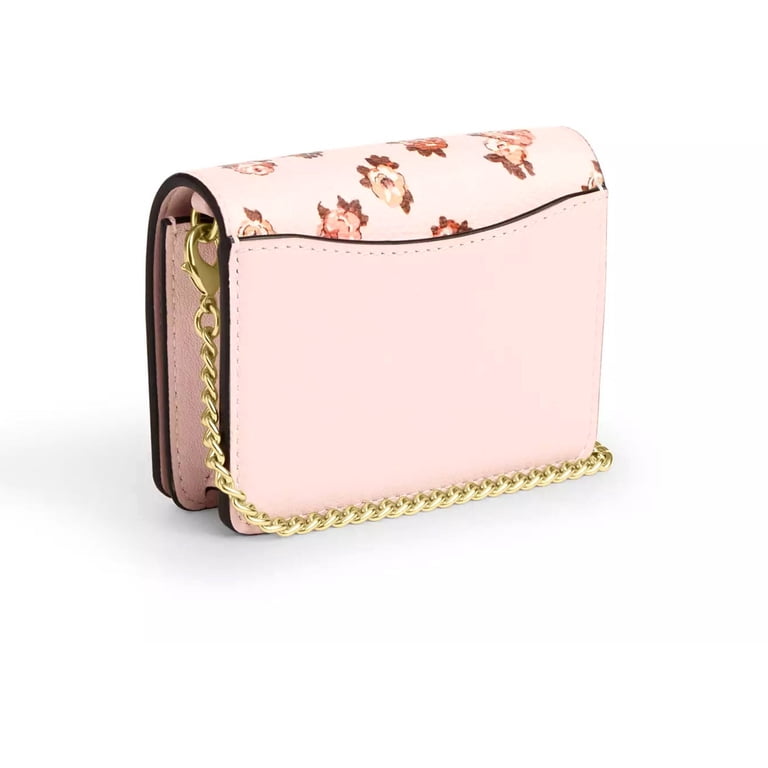 【人気シリーズ✨】COACH ティーローズ ミニポーチ Coach CZ022-08XKE Women's Rosette Printed Blush Multi Mini Wallet