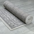 thumbnail image 6 of Ottomanson Diagona Traditional Medallion 3x10 Runner Rug, 2'7" x 9'10", Ivory/Gray, 6 of 7