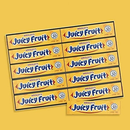 Juicy Fruit Gum WRIGLEY'S Chewing Gum Bulk Pack, 5 Stick (Pack of 40)