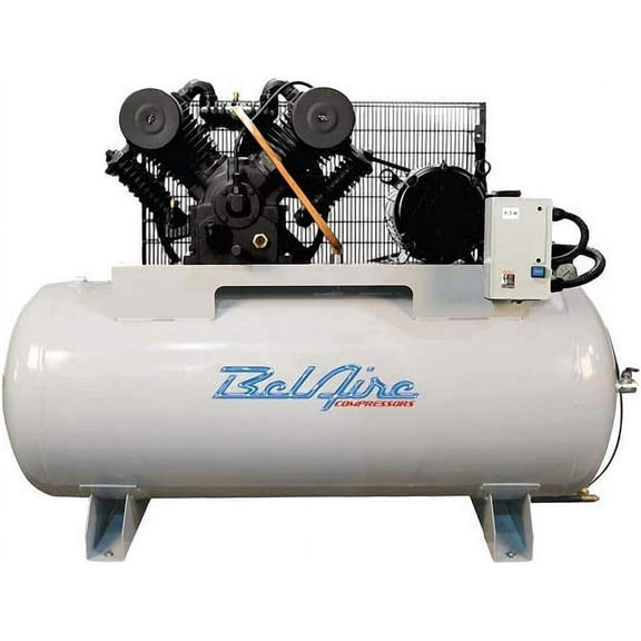 BelAire 10HP 208-230V 2 Stage Cast Iron 120 Gallon Air Compressor 6312H