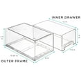 thumbnail image 7 of Sorbus Large Pull Out Organizer Bins, Clear Stackable Storage Drawers for Cleaning Supplies (2 Pack), 7 of 7