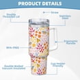thumbnail image 5 of Pofeuu Colorful Floral Print 40oz Ice Bully With Handle And Straw Stainless Steel Vacuum Insulated Cup And 2 In 1 Straw Lid, 5 of 8