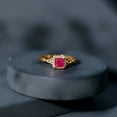 thumbnail image 5 of Rosec Jewels Real Ruby Promise Ring for Women (5 mm) - Celtic Knot Ring - AAA Grade July Birthstone - Ready to Gift for Valentines, 10K Yellow Gold, US 13.00, 5 of 9
