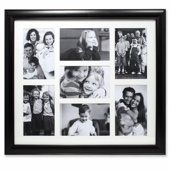 Seven Opening Collage Frame - Black, 0.67 in.