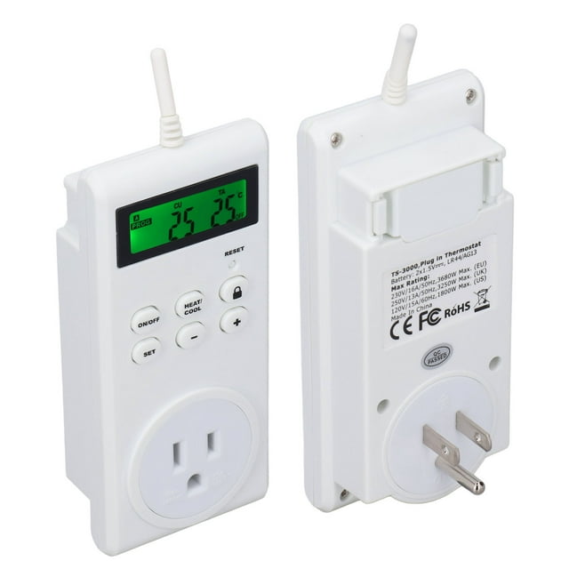 Smart Control Programmable Thermostat Outlet, Clear Display LCD, High Accuracy Sensor, Broad Utility for Greenhouses, Mushroom Houses, Pet Keeping