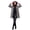 Ivory Houndstooth, variant on Women's Plus Size Hooded Toggle Wool Coat