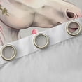 thumbnail image 4 of Erosebridal Chic White Horse Black Out Curtains for Kids Girls, Pink Floral Flower Curtains Pack of 2 (42x63 Each), 4 of 6