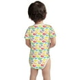 thumbnail image 3 of Yiaed Colorful Snails Print Infant Climbing Short Sleeve Onesie One-Piece Baby Bodysuit Clothes 0-12 Months -3 Months, 3 of 6