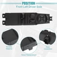 thumbnail image 5 of Unique Bargains 1Pc Front Left Driver Side Master Power Window Switch for Dodge Dakota Club Cab 2001-2004 56045538AB Black, 5 of 6