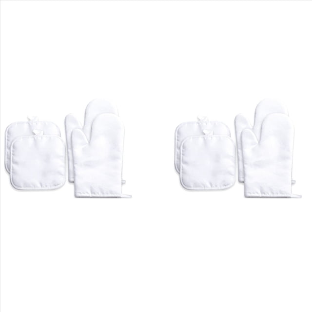 Juego de Manoplas para Horno en para SublimacióN, Guantes y Almohadilla para Maceta en para SublimacióN, Accesorios para Cocina, Comedor, 8 Uds.