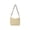 Beige, variant on Womens Woven Handbag With Chain Strap, Small Shoulder Pouch For Women Light Crochet Beach Tote For Travel Commute Shopping