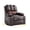 Brown, variant on 22" Extra-Large Swivel Recliner Chair with Heat & Massage, 360° Manual Rotation, 30° Rocking Function, PU Leather, Remote Control