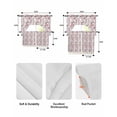thumbnail image 5 of Pink Beige Flowers Swag Kitchen Curtains Sets for Windows 24 Inch Length, Spring Floral Elegant Pastoral Botanical Short Window Curtain Swags Valances and Tiers 3 Piece Set for Cafe/Dining Room, 5 of 5