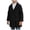 Black, variant on Pandaie Boys Double Breasted Wool Blend Peacoat Lapel Raglan Sleeve Patch Pocket Mid Length Winter Coat Khaki,18-24 Months