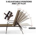 thumbnail image 6 of Crestlive Products 2-Pack Outdoor Chaise Lounge Chair, 5‑Position Adjustable Patio Recliner, Brown, 6 of 6