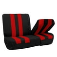 thumbnail image 3 of FH Group Striking Striped Seat Covers fro Auto, 2 Headrest Cover Full Set,  Black and Red, 3 of 6