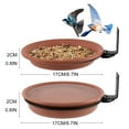 thumbnail image 3 of Wall Mounted Bird Feeder and Bird Bath Spa, 2-in-1 Rotating Tree Mounted Bird Water Bowl with 2 Trays for Outdoor Garden Deck, Terracotta Color, 3 of 6
