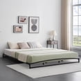 thumbnail image 4 of 6 - pulgada king size low marco de cama: heavy - duty metal platform, no box spring, noise - free, non - slip, fácil montaje, negra, 4 of 7