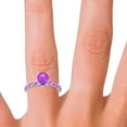 thumbnail image 5 of 1.30 Carat Pear Cut Amethyst Gemstone Beautiful Anniversary Ring for Ladies Solid 14K White Gold Size 10.5 by Diamond-Capitals, 5 of 8