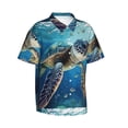 thumbnail image 2 of Haiem Watercolor Turtle Printed Hawaiian Shirt for Men - Men’s Casual Beach Summer Shirts - Stretch Fabric with Modern Fit-X-Large, 2 of 9