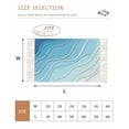 thumbnail image 2 of Blue Aqua Ombre Hallway Runner Rug 2'x6', Modern Geometric Abstract Aesthetic Cream Washable Entryway Rug with Tassels, Woven Cotton Laundry Room Rugs Long Carpet for Bathroom Sink Foyer Bedroom, 2 of 9