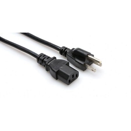 UPC: 0728736031456 | Hosa PWC-141 Power Cord  IEC C13 to NEMA 5-15P  1 ft