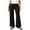 Q#02-Black, variant on Womens Pants Going Out Flowy Pants Streetwear, Women Fold Over Capri Pants Wide Leg Pants, Black XXL